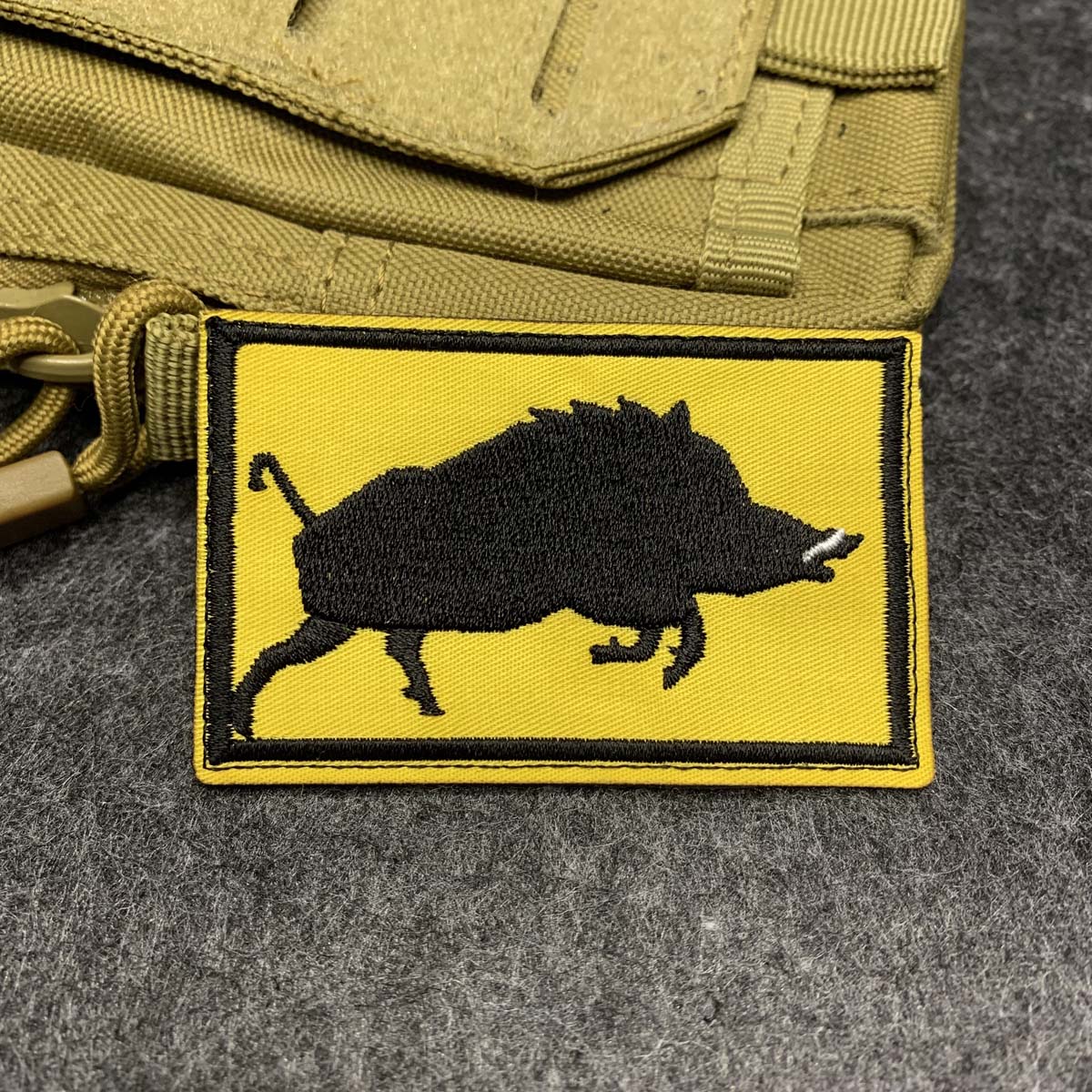 Outdoor Hunting Pictures - Wild Boar Silhouette Embroidered Morale Patch
