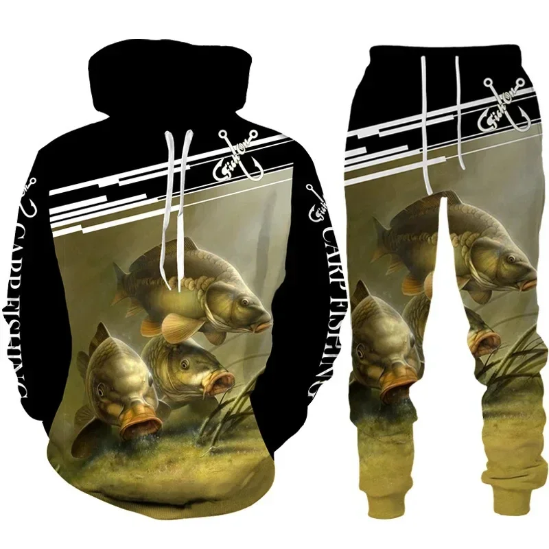 Cool Carp Fishing 3D Printed U - огляд і ціна Outdoor Hunting Hoodie