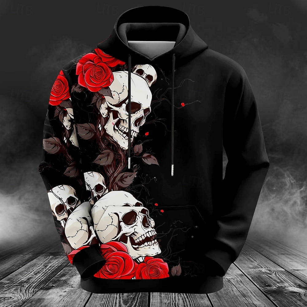 Men's Deer print Hoodie Sweats - огляд і ціна Outdoor Hunting Hoodie
