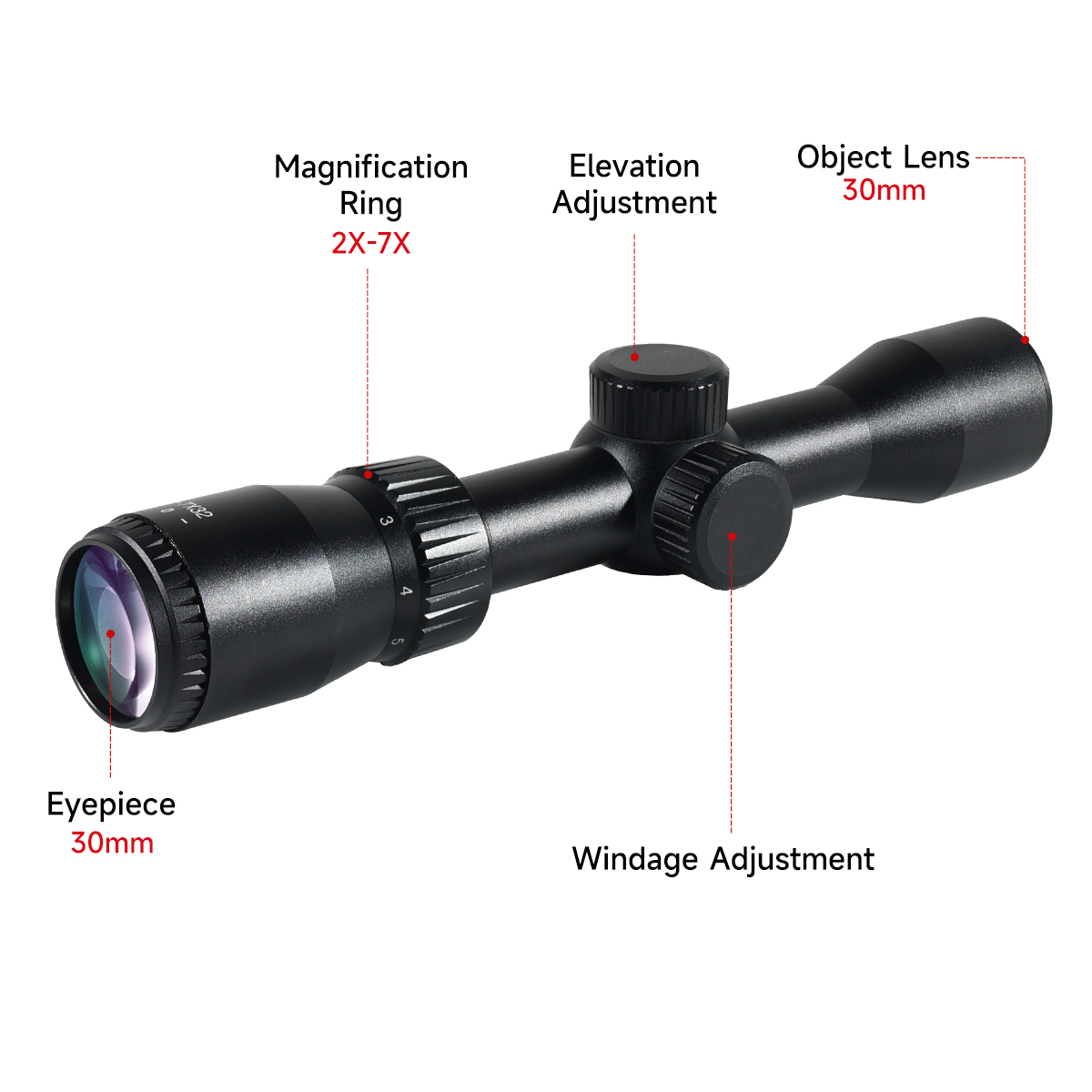 Hunting Tactical Scope 2-7x32  - огляд і ціна Crossbow Scope Sight