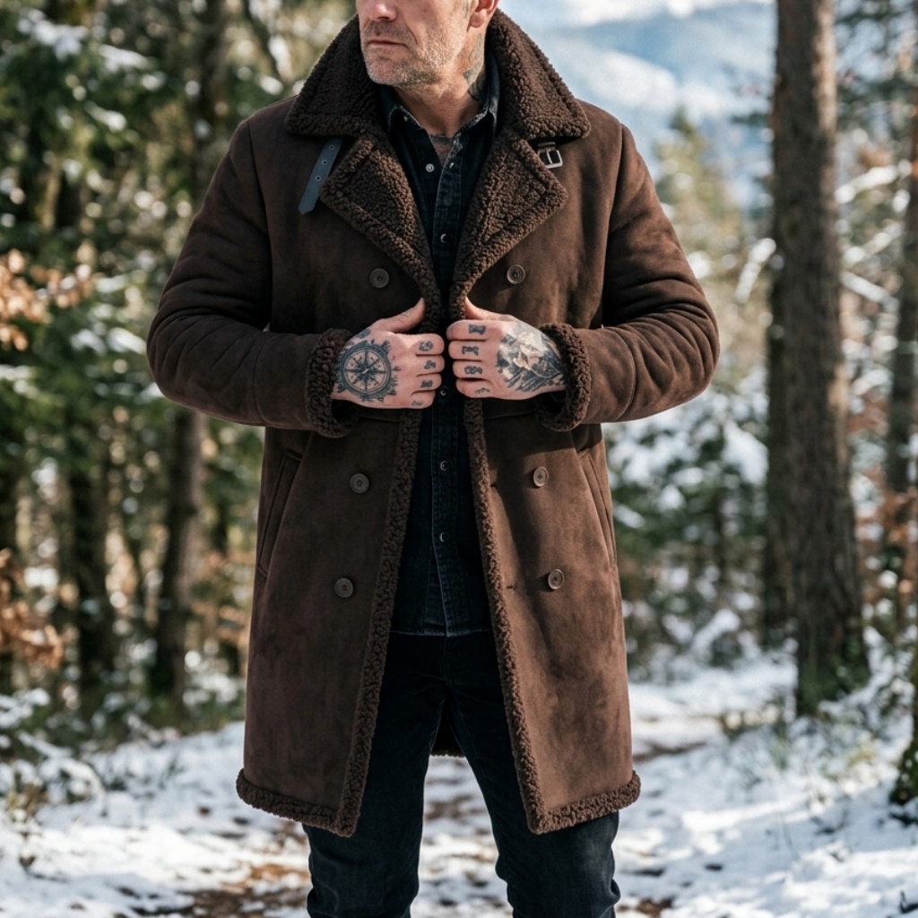 Men's Faux Suede Fur Lined Win - огляд і ціна Hunting Outdoor Jacket