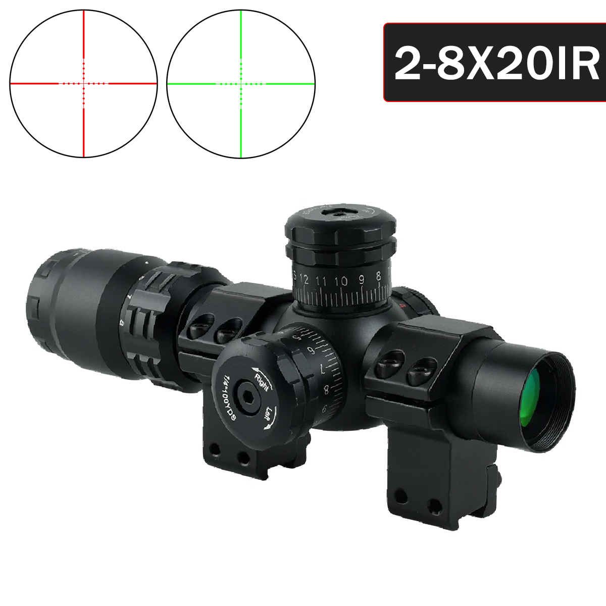 2-8x20IR Hunting Rifle Scopes  - огляд і ціна Crossbow Scope Sight